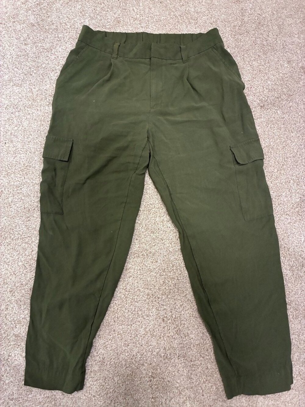 A New Day Olive Green Cargo Jogger Pants Size 12